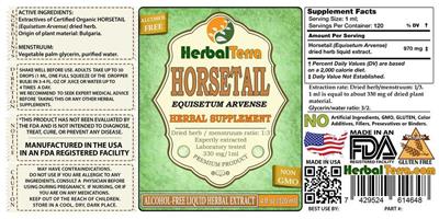 Photo of the Herbal Terra Horsetail Alcohol Free label