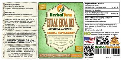 Photo of the Herbal Terra Huai Hua Mi Alcohol Free label