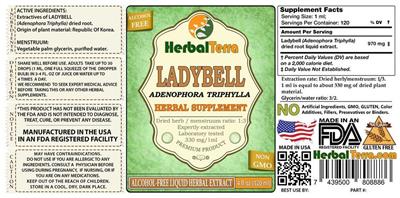 Photo of the Herbal Terra Ladybell Alcohol Free label