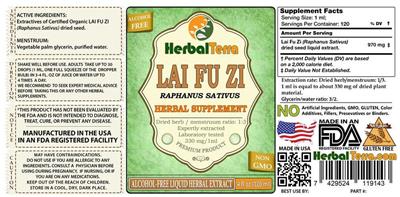 Photo of the Herbal Terra Lai Fu Zi Alcohol Free label