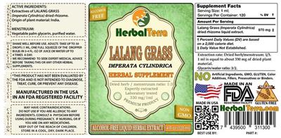 Product label for Lalang Grass