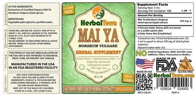 Photo of the Herbal Terra Mai Ya Alcohol Free label