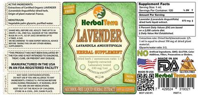 Photo of the Herbal Terra Lavender Lavandula angustifolia Alcohol Free label