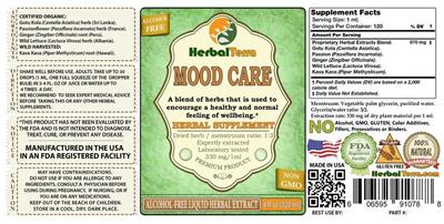 Photo of the Herbal Terra Mood Care Alcohol Free label