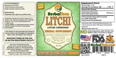 Photo of the Herbal Terra Litchi label