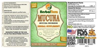 Photo of the Herbal Terra Mucuna Alcohol Free label