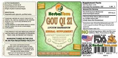 Photo of the Herbal Terra Gou Qi Zi Alcohol Free label