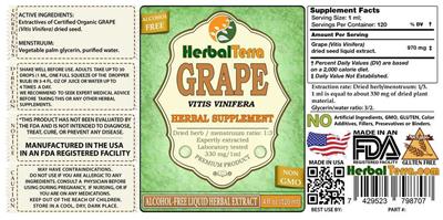 Photo of the Herbal Terra Grape Alcohol Free label