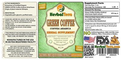 Photo of the Herbal Terra Green Coffee Alcohol Free label