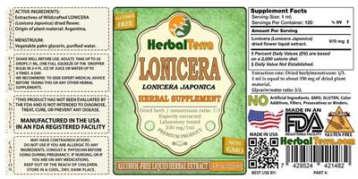 Photo of the Herbal Terra Lonicera Alcohol Free label