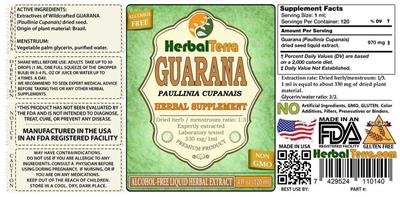 Photo of the Herbal Terra Guarana Alcohol Free label