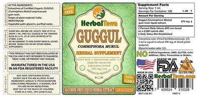 Photo of the Herbal Terra Guggul Alcohol Free label