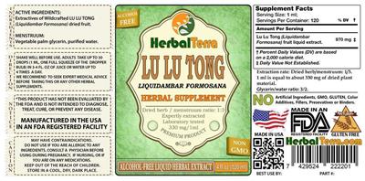 Photo of the Herbal Terra Lu Lu Tong Alcohol Free label