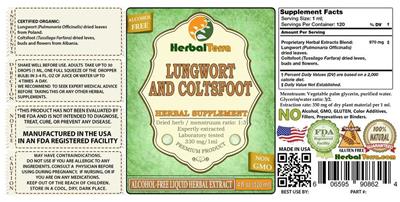 Photo of the Herbal Terra Lungwort and Coltsfoot Alcohol Free label