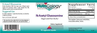 Photo of the NutriCology N-Acetyl Glucosamine label