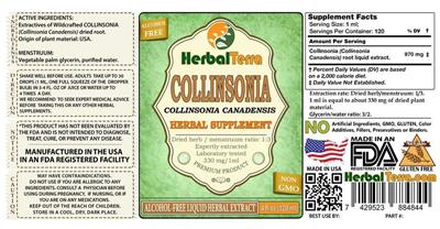 Photo of the Herbal Terra Collinsonia Alcohol Free label