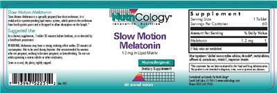 Photo of the NutriCology Slow Motion Melatonin label