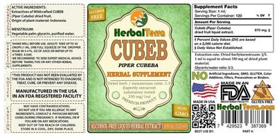 Photo of the Herbal Terra Cubeb label