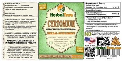 Photo of the Herbal Terra Cyrtomium Alcohol Free label