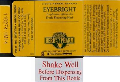Photo of the Herb Pharm Eyebright label