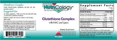 Photo of the NutriCology Glutathione Complex label