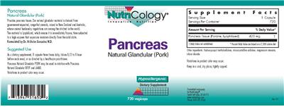 Photo of the NutriCology Pancreas label