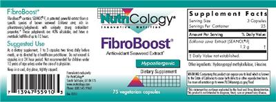 Photo of the NutriCology FibroBoost label