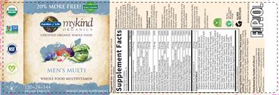 Photo of the Garden of Life MyKind Organics Men's Multi label