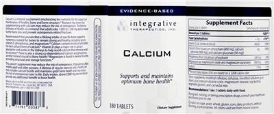 Photo of the Integrative Therapeutics Calcium label