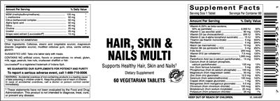 Photo of the Vitamer Laboratories Hair, Skin & Nails Multi label
