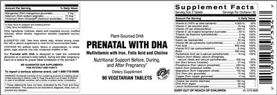 Photo of the Vitamer Laboratories Prenatal With DHA label