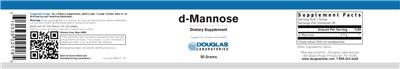 Photo of the Douglas Laboratories D-Mannose label