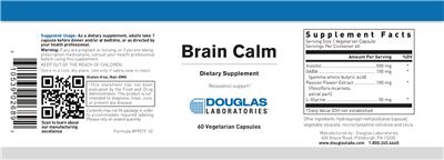 Photo of the Douglas Laboratories Brain Calm label