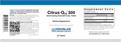 Photo of the Douglas Laboratories Citrus-Q10 300 label