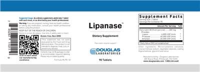 Photo of the Douglas Laboratories Lipanase label
