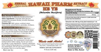 Photo of the Hawaii Pharm He Ye label