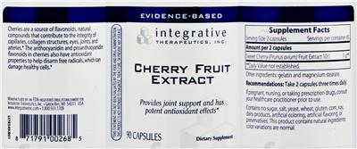 Photo of the Integrative Therapeutics Cherry Fruit Extract label