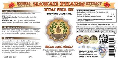 Photo of the Hawaii Pharm Huai Hua Mi label