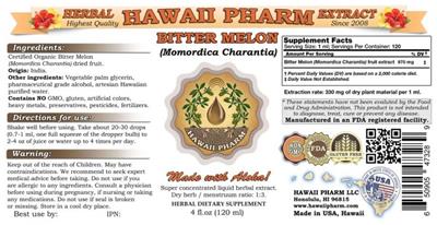 Photo of the Hawaii Pharm Bitter Melon label