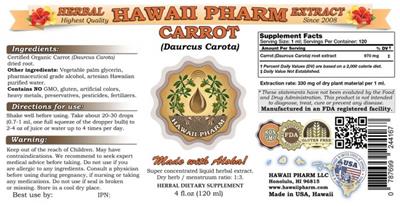 Photo of the Hawaii Pharm Carrot label