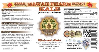 Photo of the Hawaii Pharm Kale label