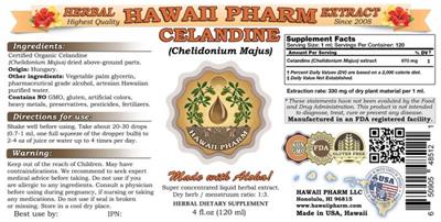 Photo of the Hawaii Pharm Celandine label