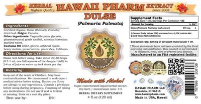 Photo of the Hawaii Pharm Dulse label