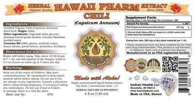 Photo of the Hawaii Pharm Chili label
