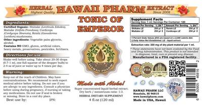 Photo of the Hawaii Pharm Tonic of Emperor label