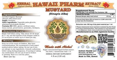 Photo of the Hawaii Pharm Mustard label