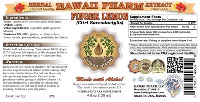 Photo of the Hawaii Pharm Finger Lemon label