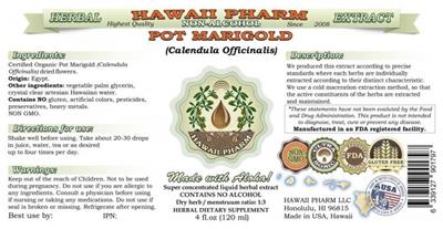Photo of the Hawaii Pharm Pot Marigold Non-Alcohol label