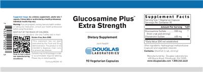 Photo of the Douglas Laboratories Glucosamine plus Extra Strength label