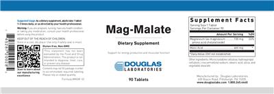 Photo of the Douglas Laboratories Mag-Malate label